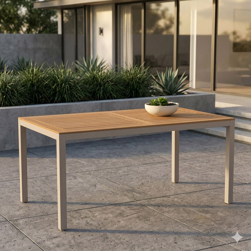 OUTLIV. Gartentisch Aluminium/Teak