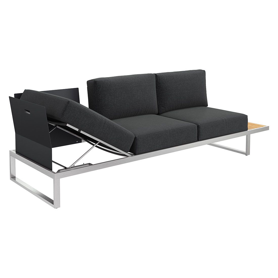OUTLIV. Capri Gartenloungesofa verstellbar Edelstahl/Polyester