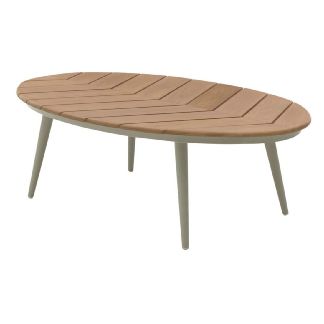 Interliving 7015 Loungetisch 110x69cm Aluminium/Teak
