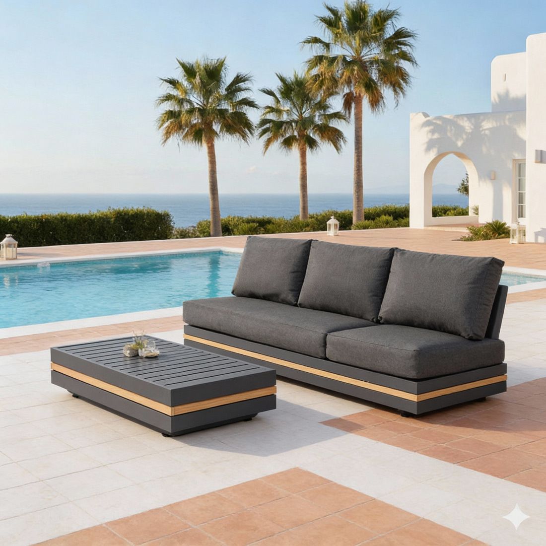 OUTLIV. Triest Loungetisch 68x40cm Aluminium