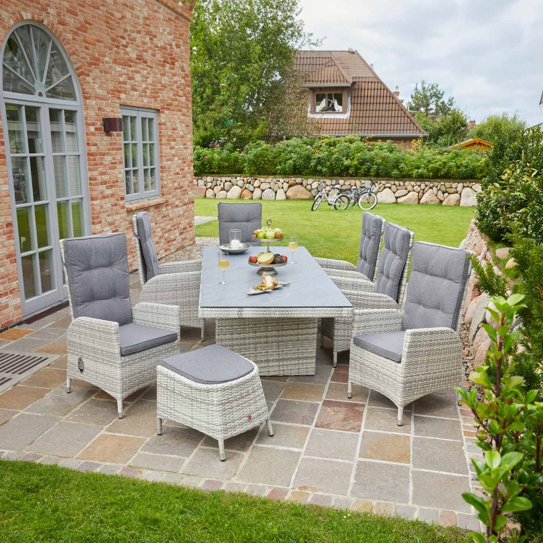 LC Garden Parma Gartensessel verstellbar Geflecht/Kunstfaser