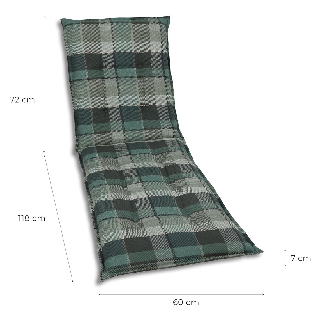 GO-DE Gartenliegenauflage 60x190cm Mischgewebe