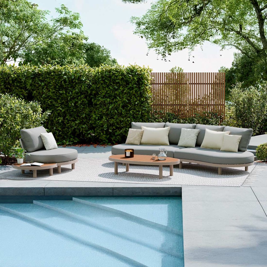 OUTLIV. Washington Loungeset inkl. Loungetisch Aluminium/Rope/Olefin