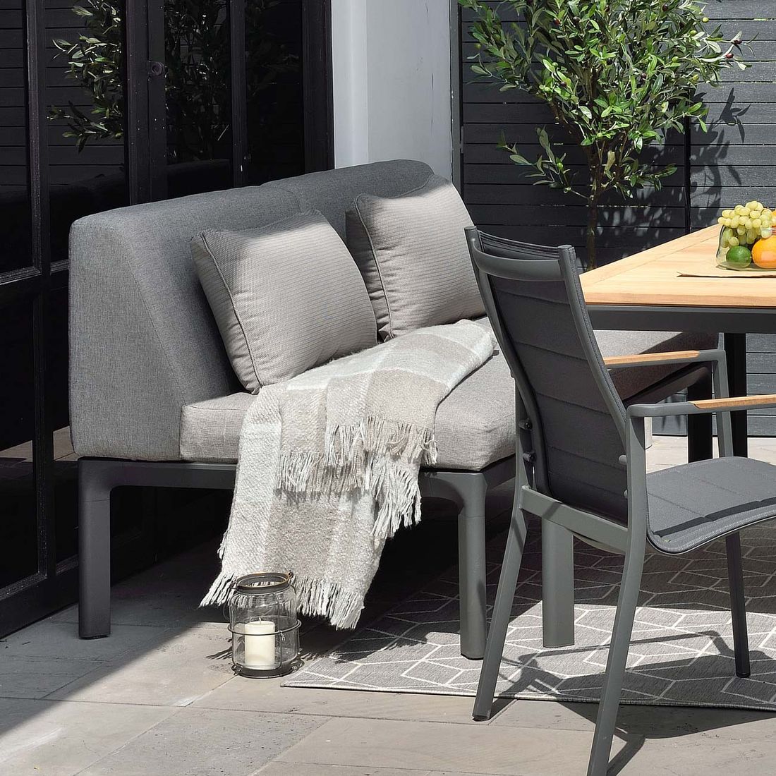 LifestyleGarden Dalgas Diningsofa Aluminium/Olefin