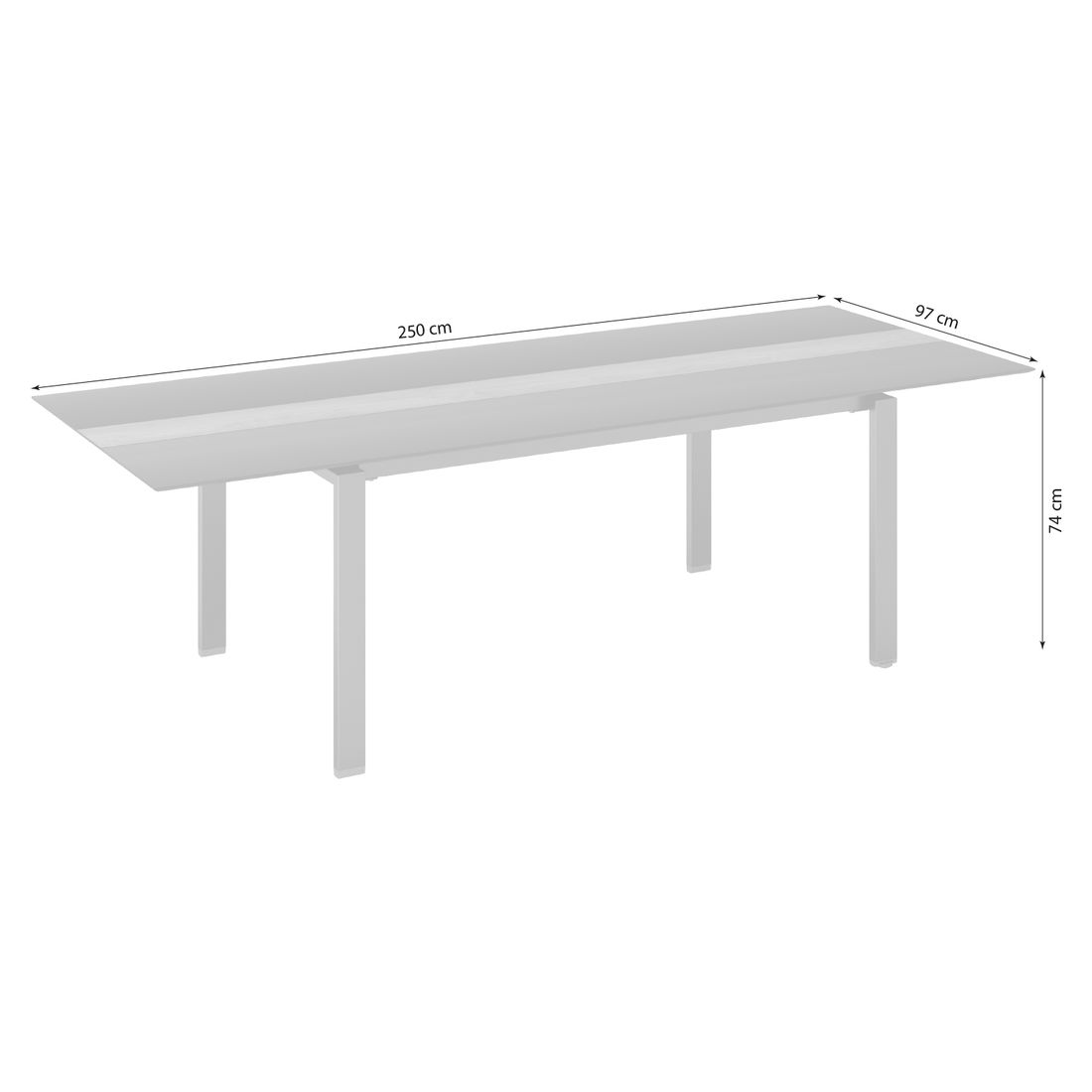 Kettler Gartentisch Float Aluminium/HPL