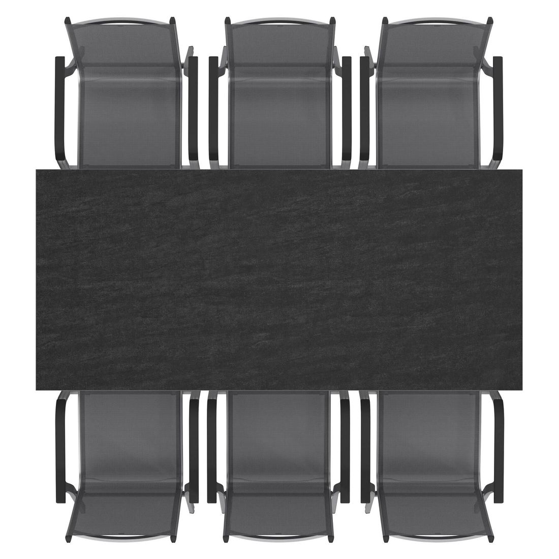Kettler Basic Plus Gartenmöbel-Set L (6 Plätze) Tisch 220x100cm