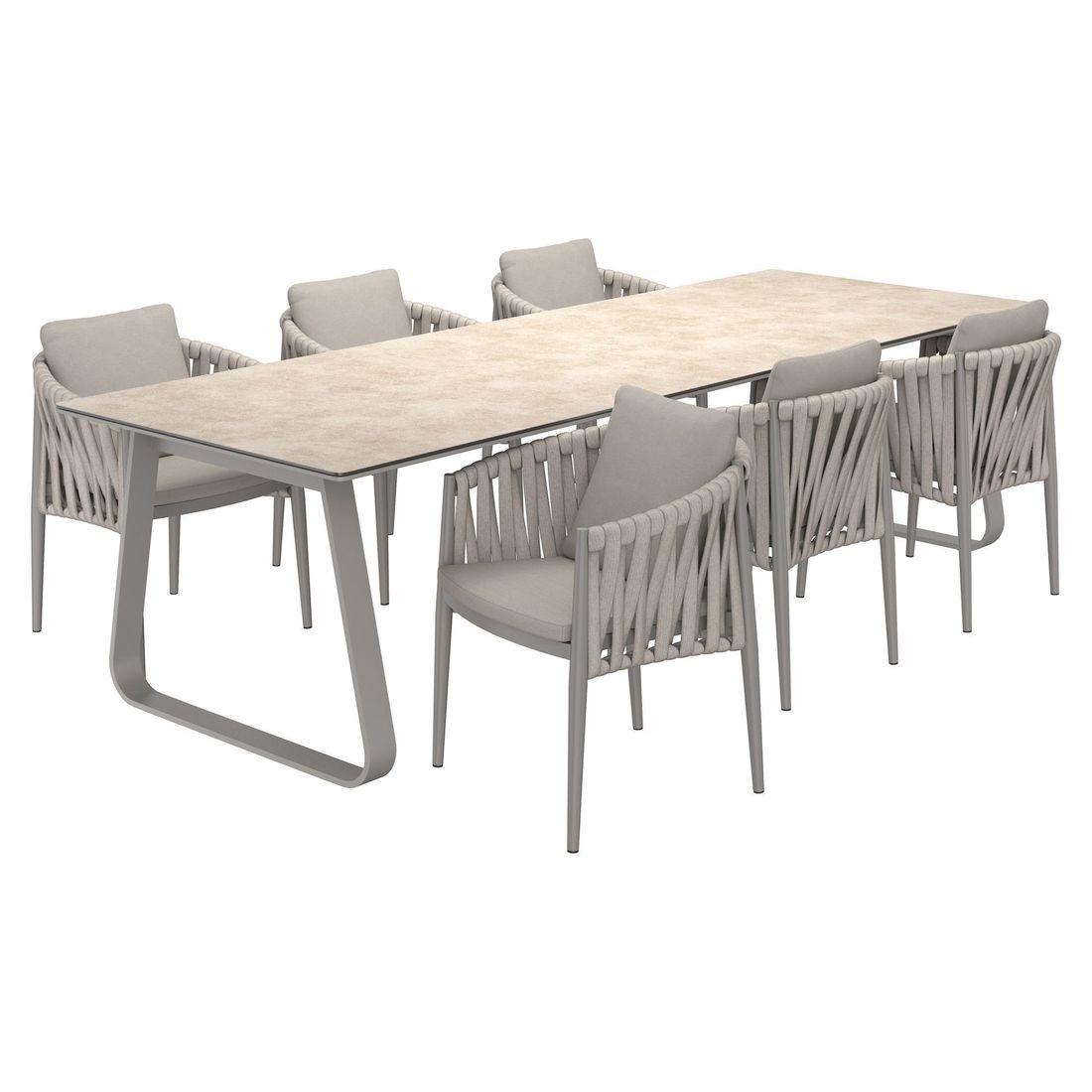 OUTLIV. Lena Gartenmöbel-Set L (6 Plätze) Tisch 280x100cm