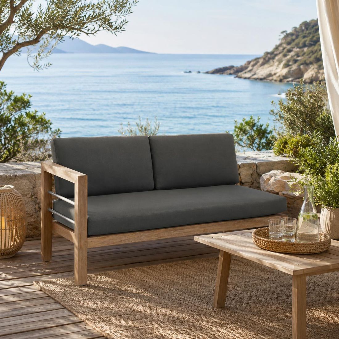 Apple Bee Del Mar Eck-/Endmodul Teak/Bee Wett