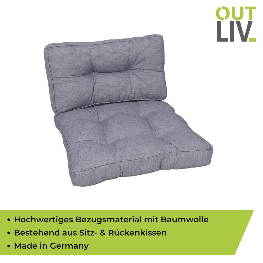 OUTLIV. Lounge-Ersatzkissen f. Mittelmodul 60 cm Des. 803