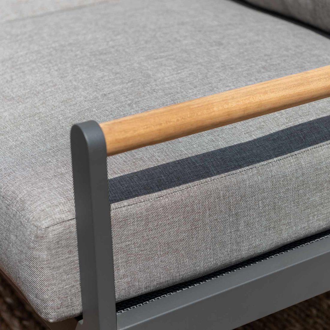 LifestyleGarden Amber Ecklounge inkl. Loungetisch Aluminium/Olefin/Teak