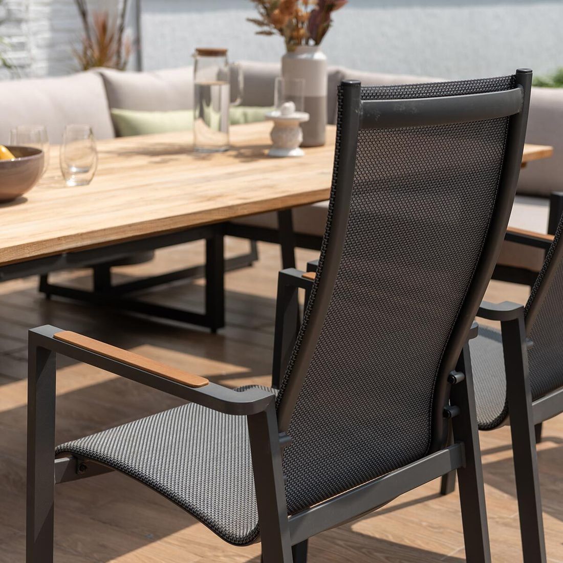 LifestyleGarden Jimmy Dininglounge Tisch 216x99cm Aluminium/Olefin