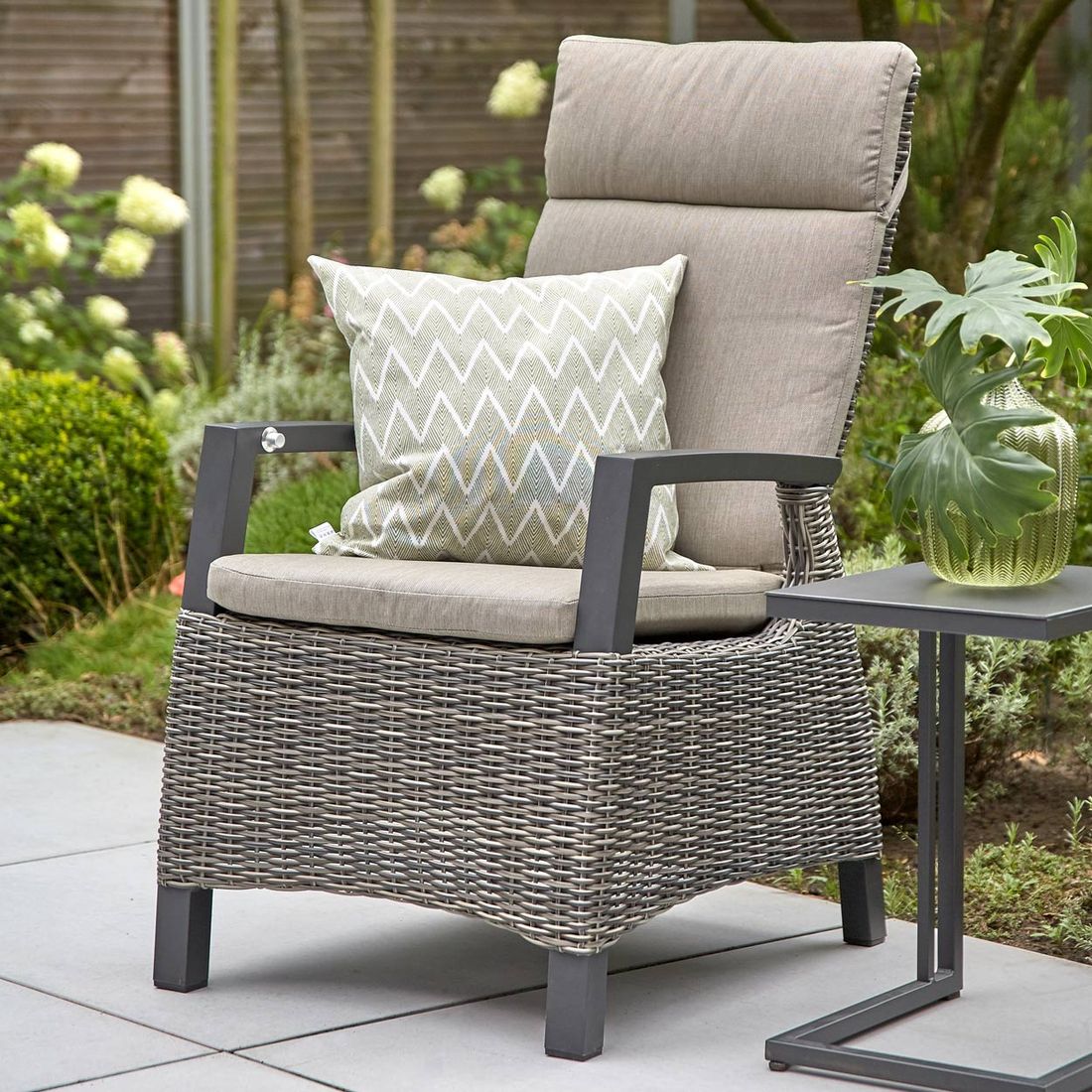 Siena Garden Corido Move Gartensessel Aluminium/Gardino-Geflecht