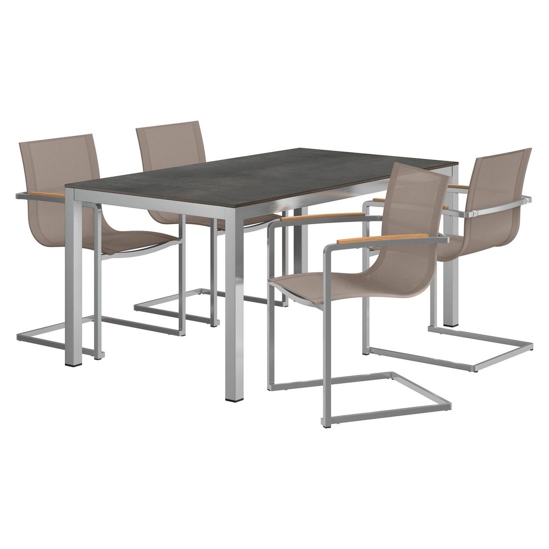 OUTLIV. Rimini Gartenmöbel-Set M (4 Plätze) Tisch 160x90cm