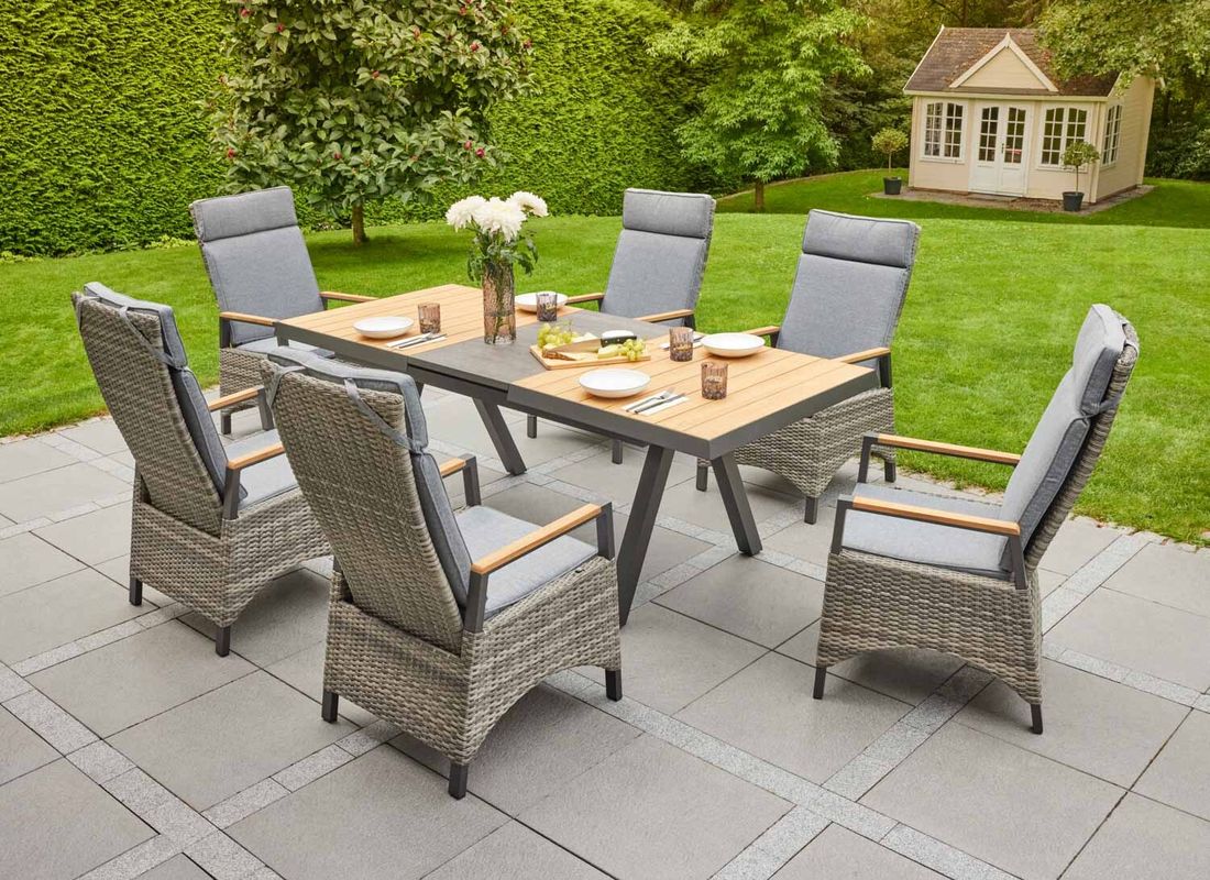 LC Garden Kumasi Ausziehtisch Aluminium/Teak