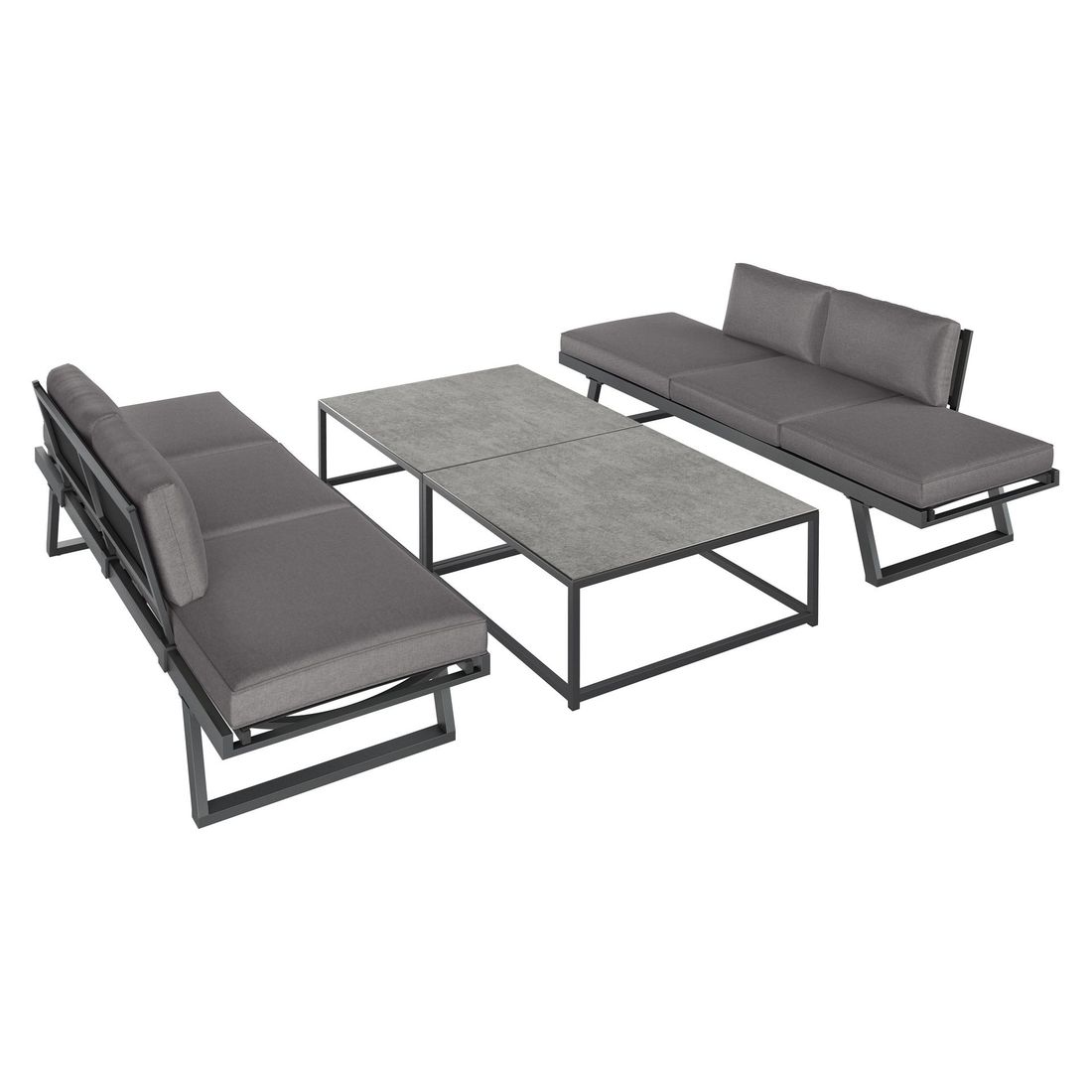 OUTLIV. Lucca Loungeset inkl. Loungetisch Aluminium/Polyester