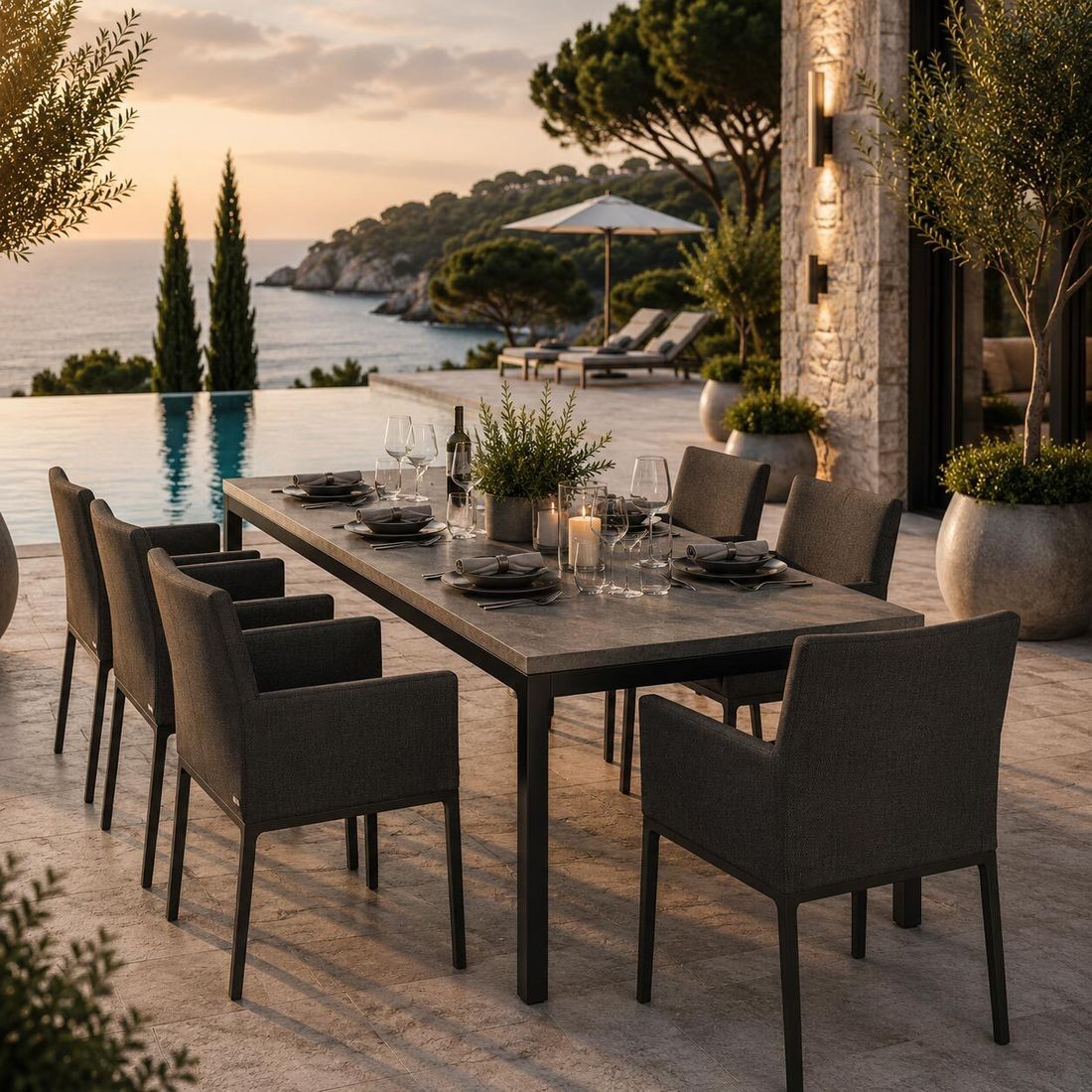Stern Artus Gartensessel Aluminium/Outdoorstoff