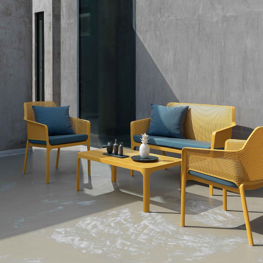 Nardi Net Gartenbank inkl. Sitzkissen Kunststoff