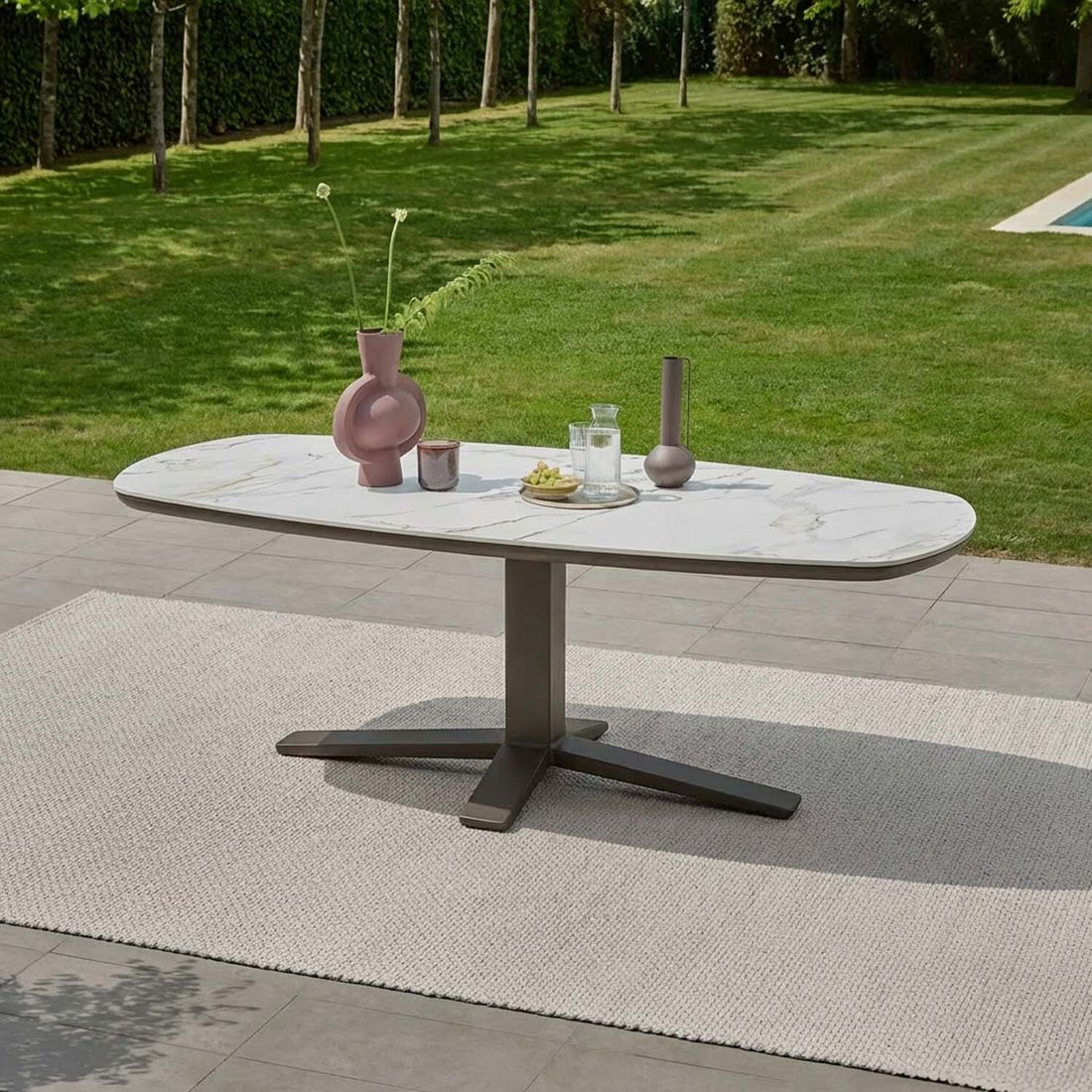 Apple Bee Zanzibar Gartentisch 220x110cm Aluminium/Sinterstone