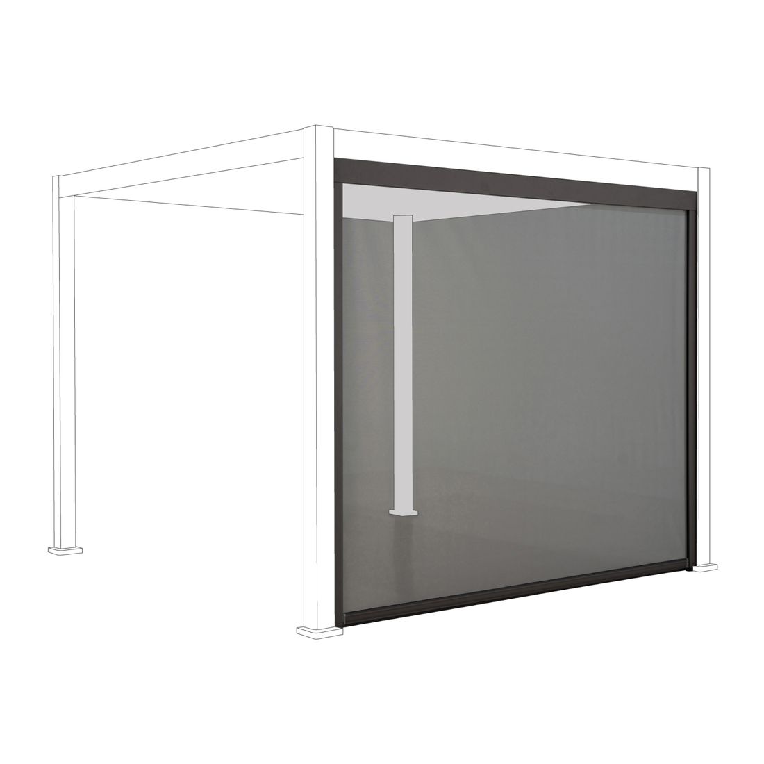 Mirador Seitenrollo Aluminium/Textilene