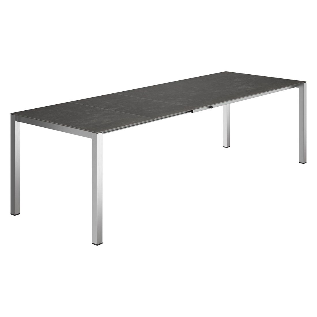 OUTLIV. Ausziehtisch Edelstahl/Glaskeramik