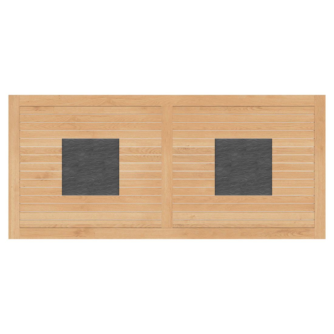 OUTLIV. Davos Tisch 220x100cm Aluminium/Teak mit Keramikeinleger