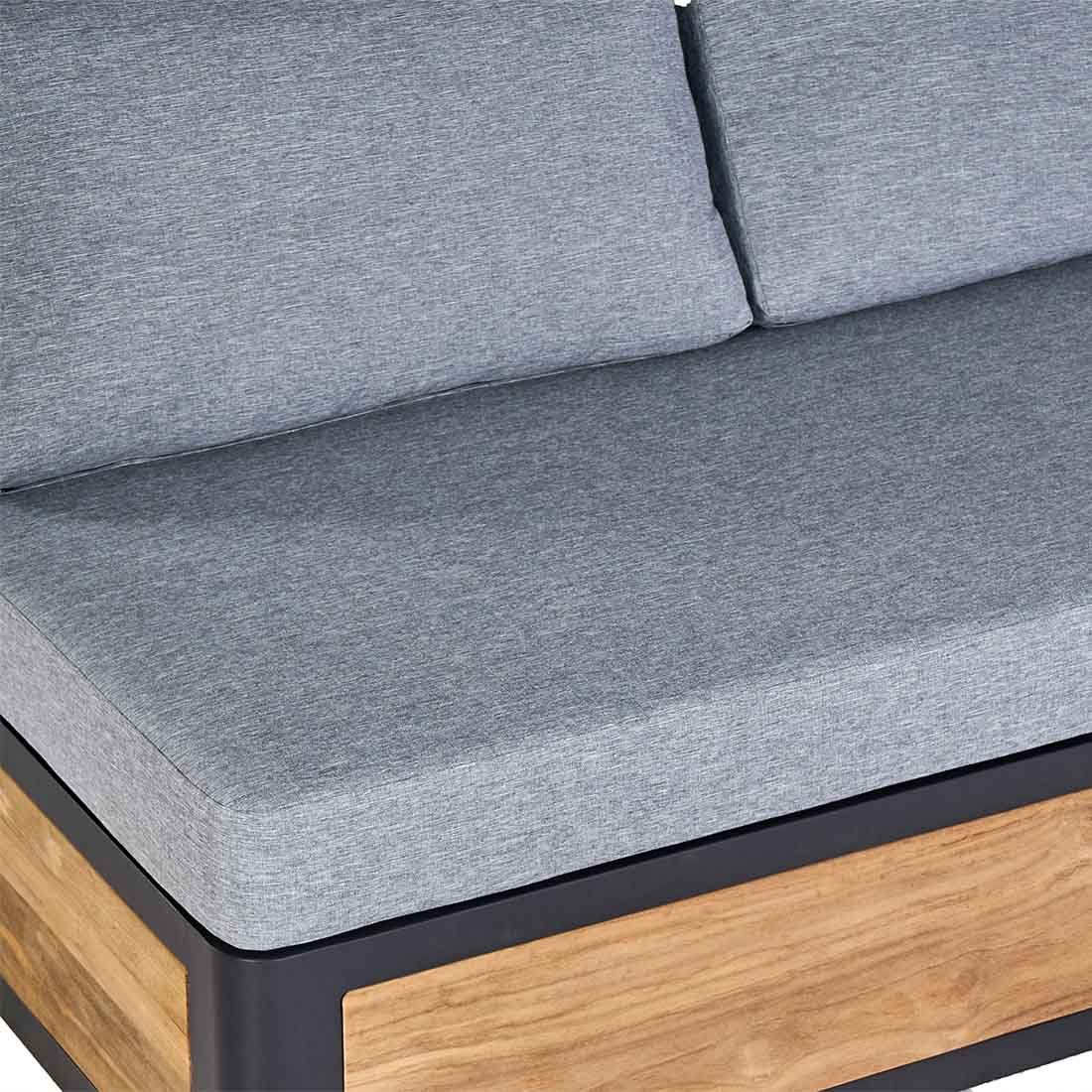 OUTLIV. Paros Loungeset inkl. Loungetisch Aluminium/Teak/Olefin