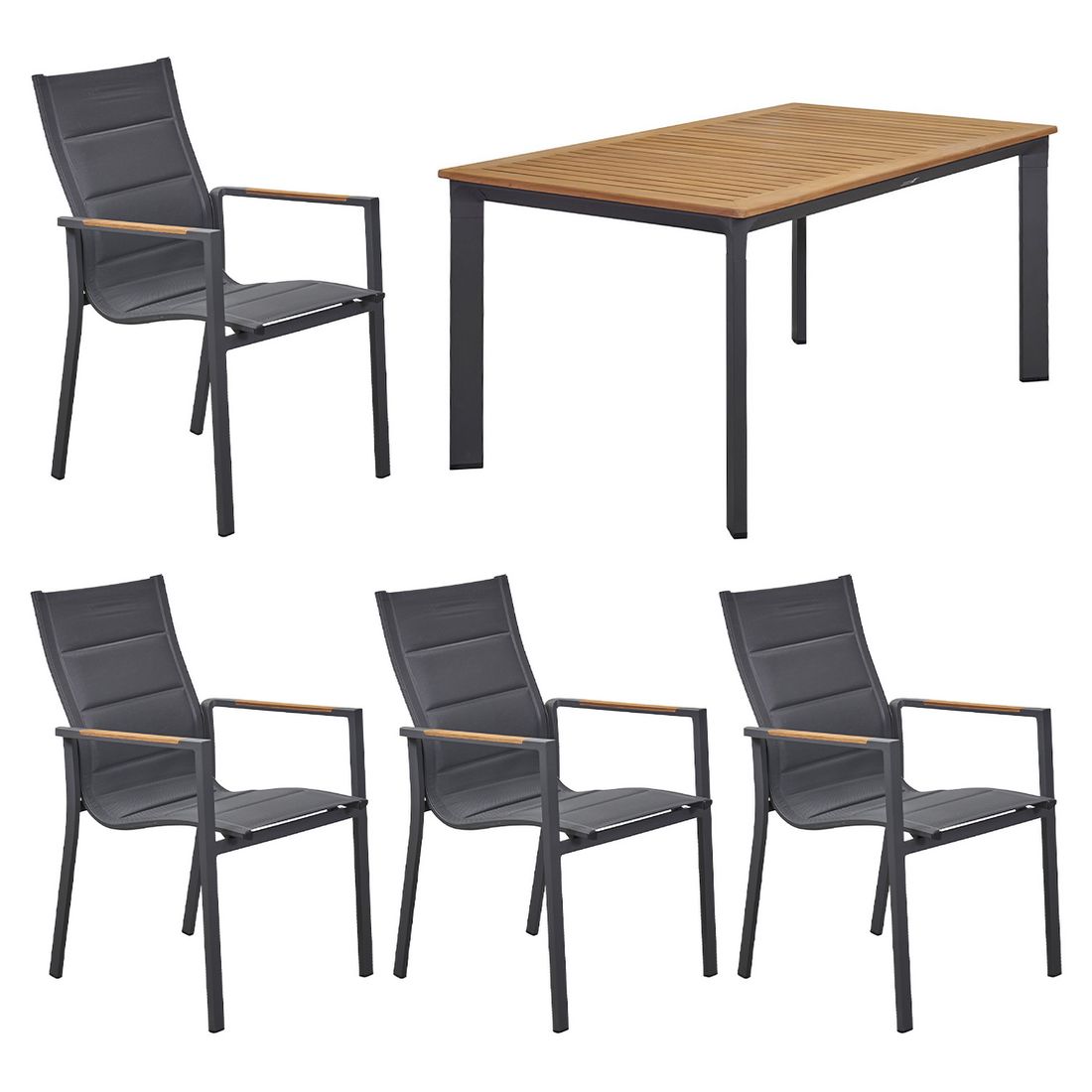 LC Garden Unicamo Gartenmöbel-Set M (4 Plätze) Tisch 160x90cm
