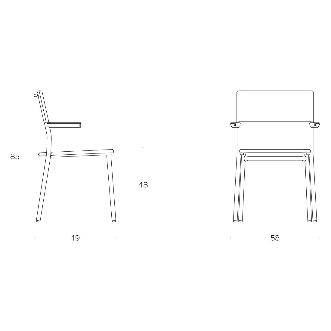 Lafuma Oron Stapelsessel Stahl/Batyline Duo