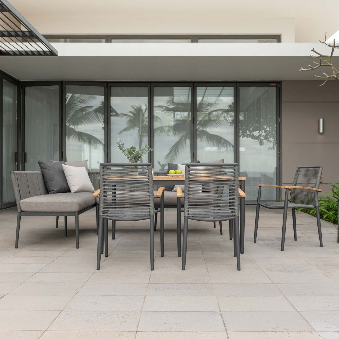 LifestyleGarden Topaz Gartenmöbel-Set L (6 Plätze) Tisch 144x90cm
