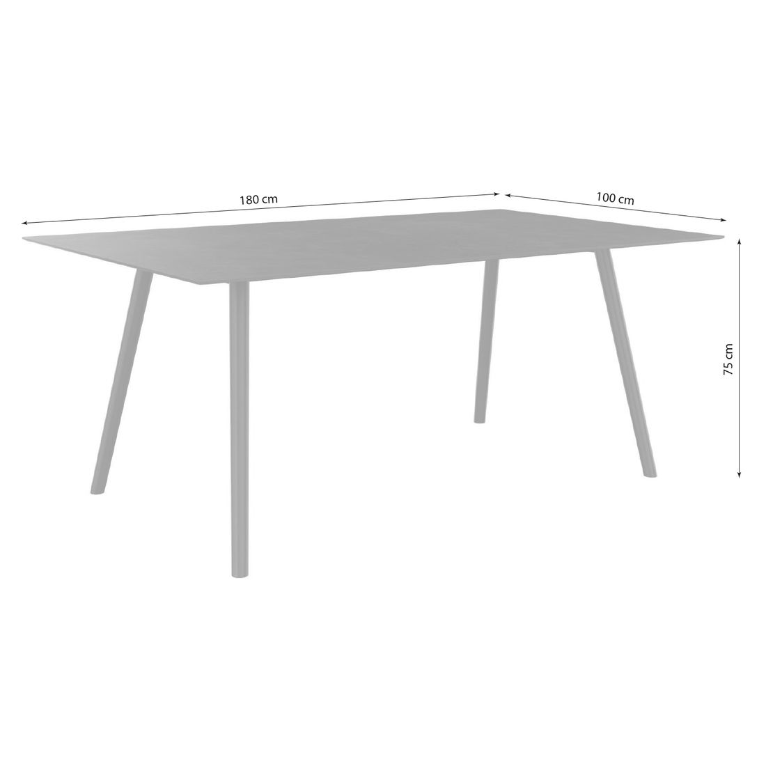 Stern Interno Gartentisch 180x100cm Aluminium/Silverstar 2.0