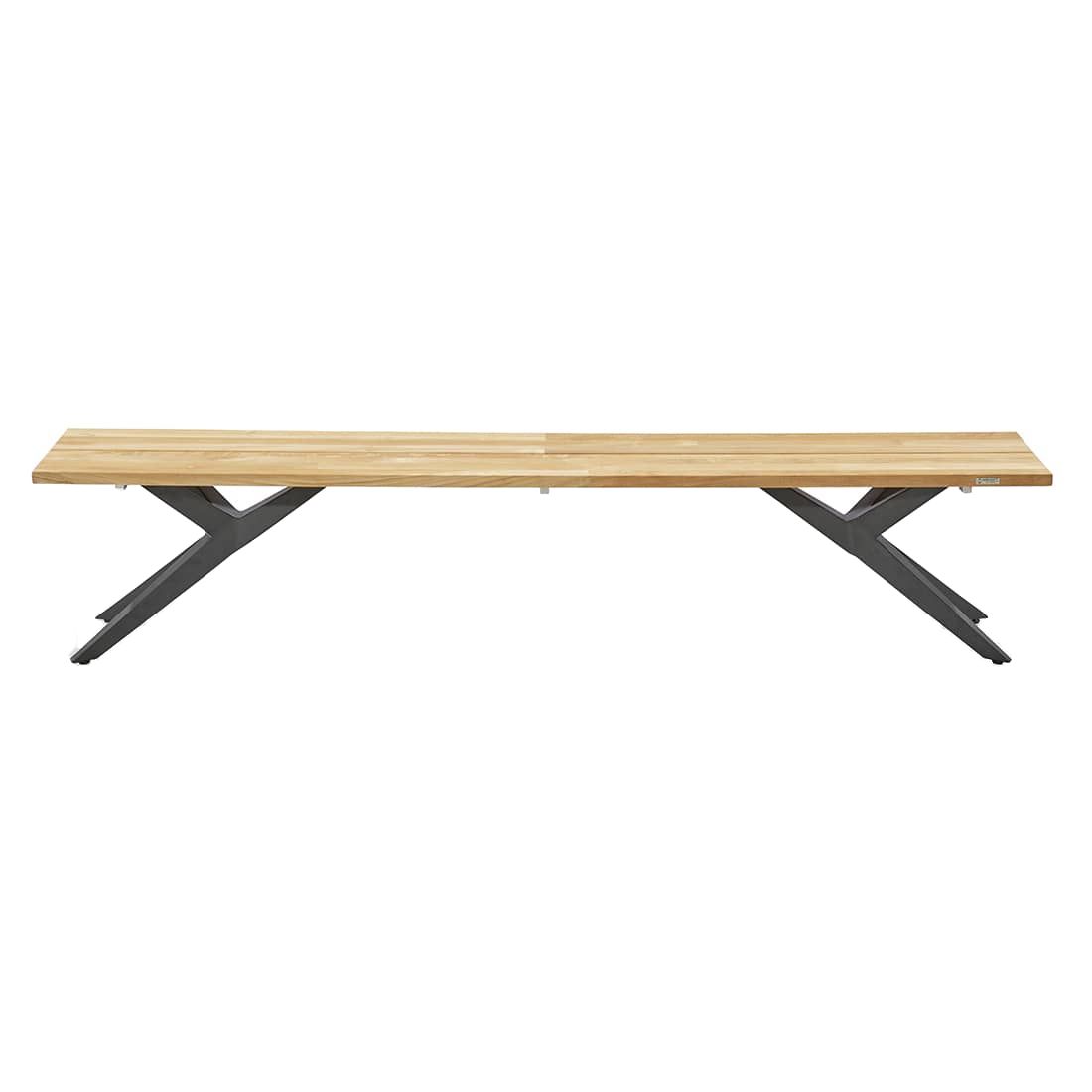 Musterring Rotterdam Gartenbank 220cm Edelstahl/Teak