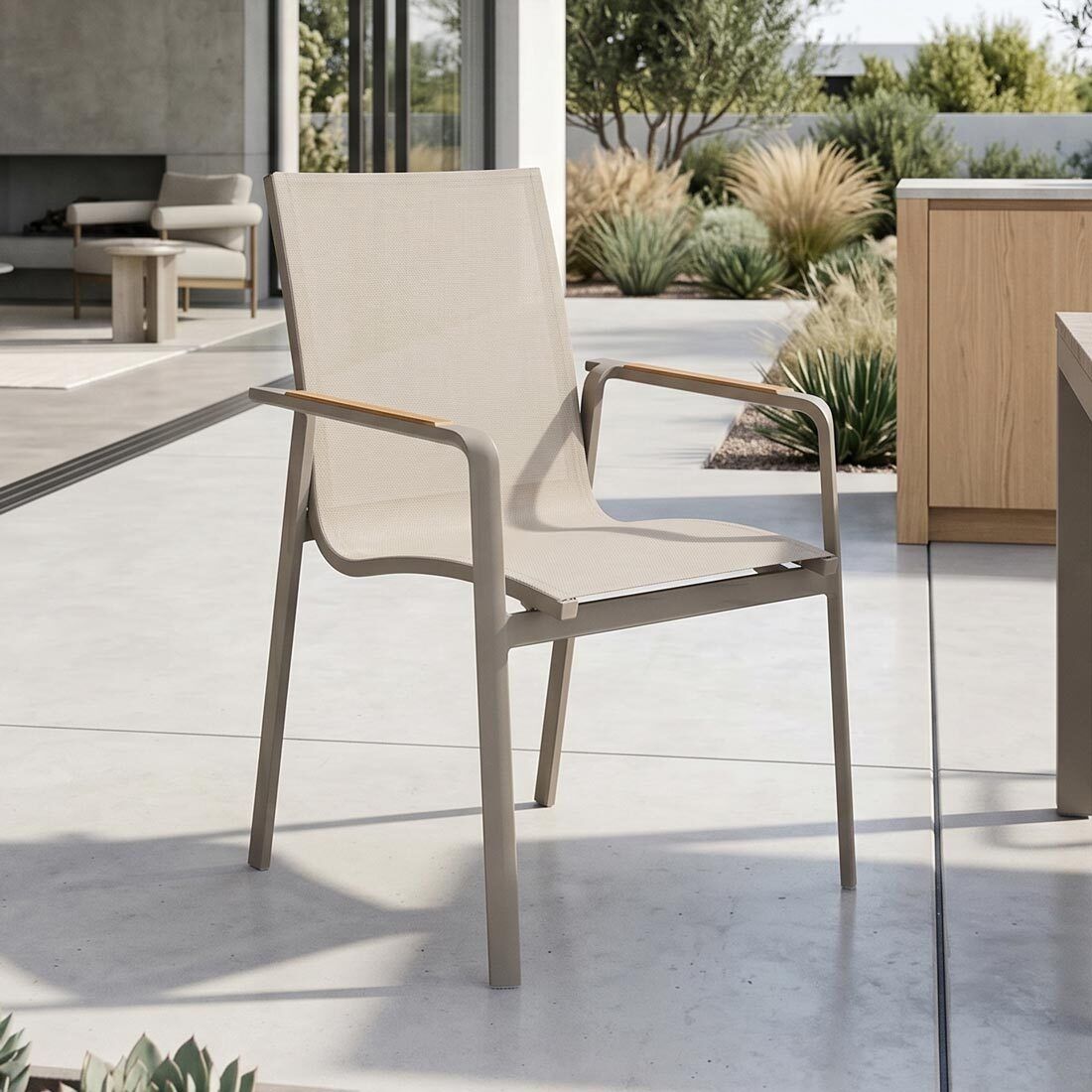 Kettler Diamond Stapelsessel Aluminium/Outdoorgewebe