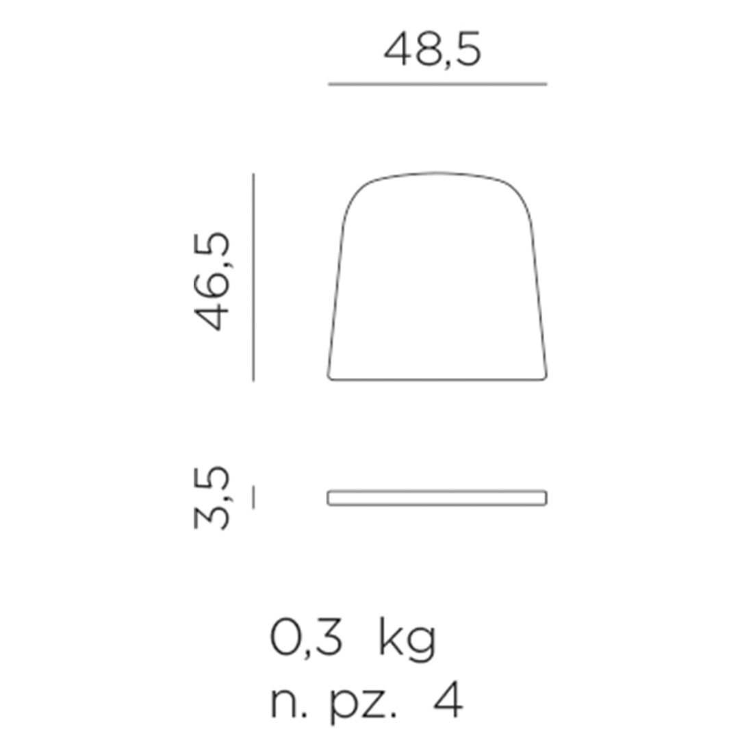 Nardi Net Sitzkissen 48,5x46x3,5cm Olefin