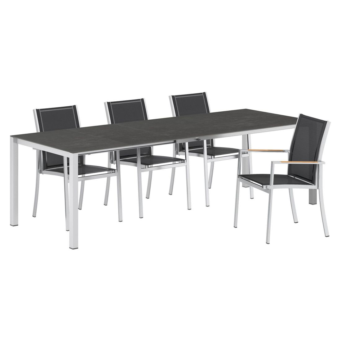 OUTLIV. Oviedo Gartenmöbel-Set M (4 Plätze) Tisch 160/217/267x92cm