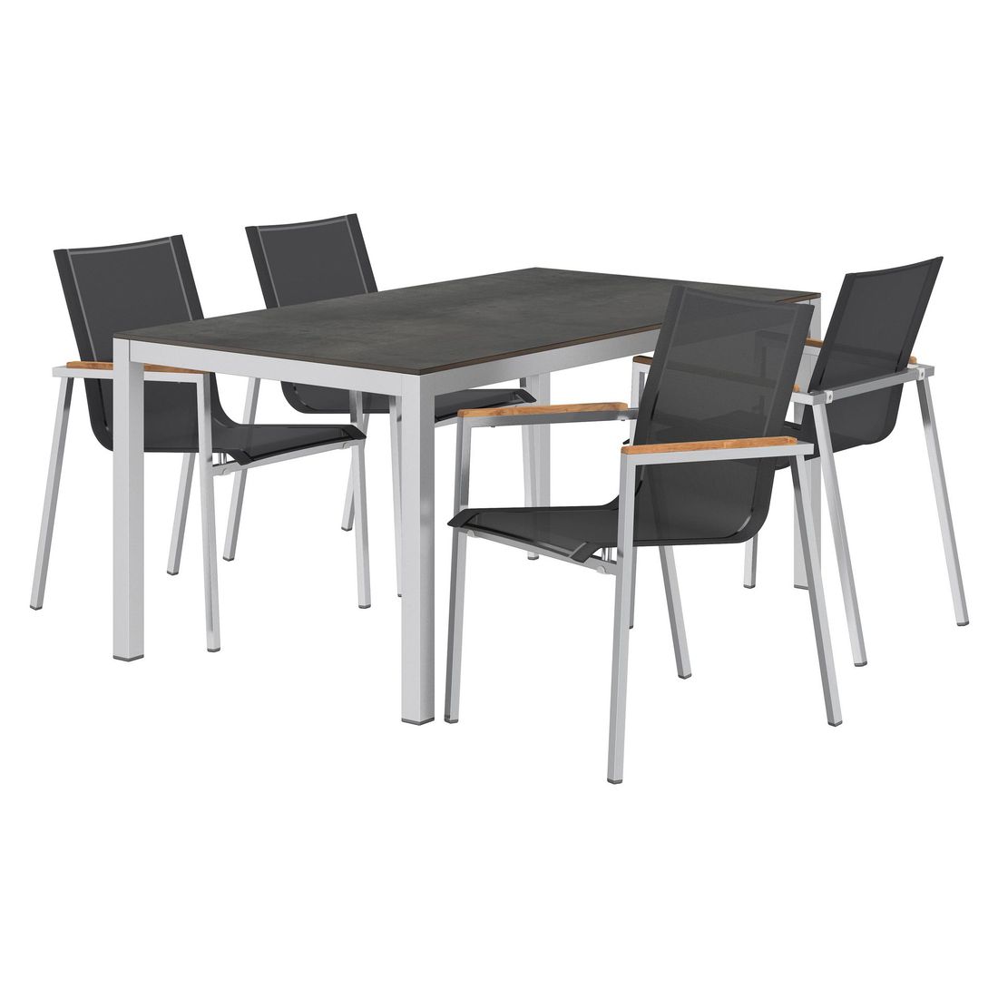 OUTLIV. Rimini Gartenmöbel-Set M (4 Plätze) Tisch 160x90cm