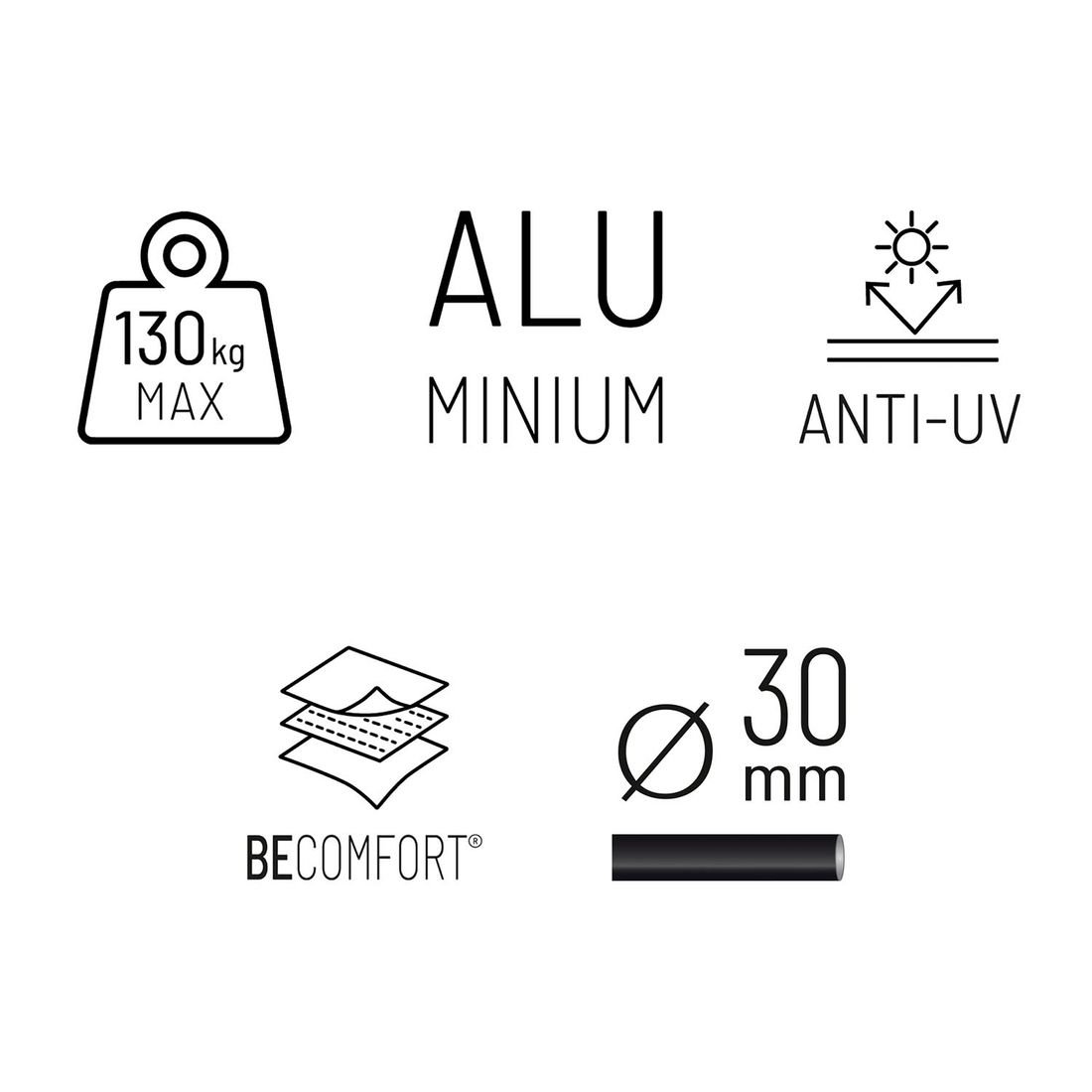 Lafuma Oron Stapelstuhl Aluminium/BeComfort