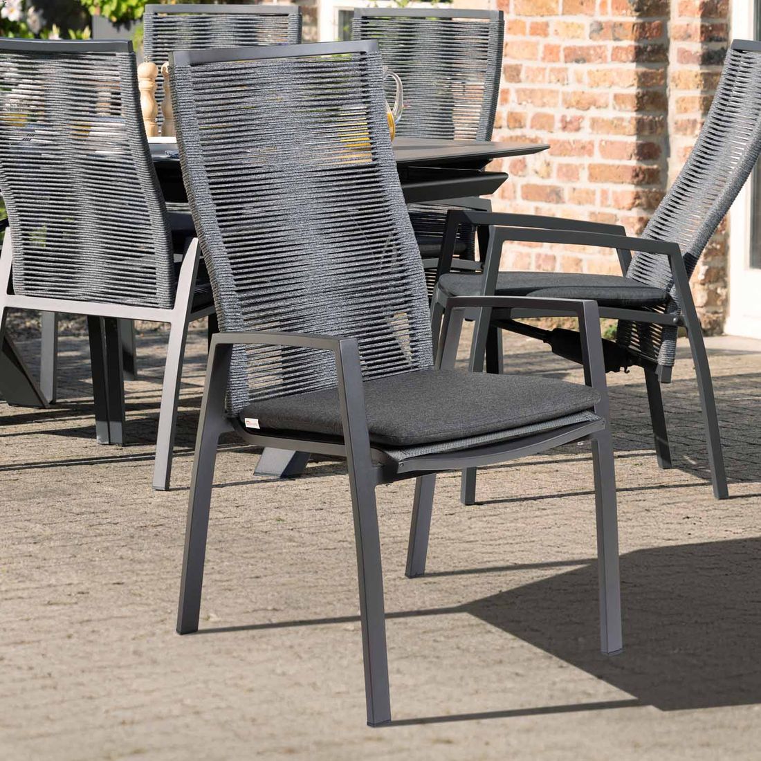 Interliving 7011 Gartensessel Aluminium/Rope