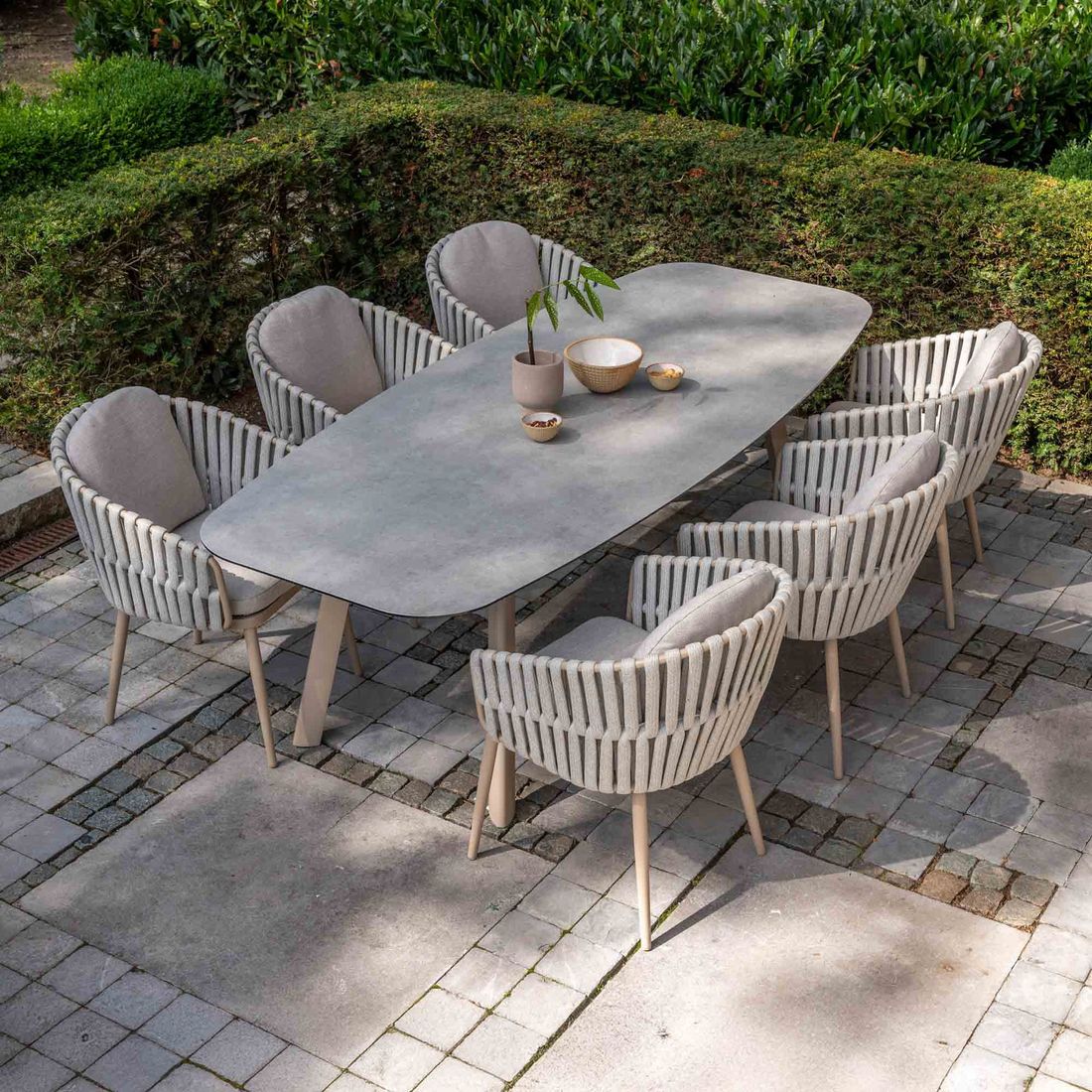 4Seasons Eva Gartenmöbel-Set 7-tlg. Tisch 240x103cm