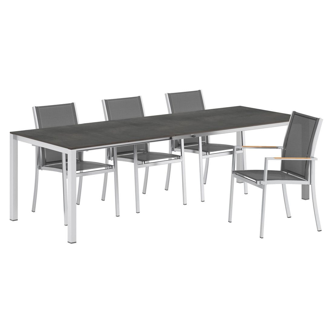 OUTLIV. Oviedo Gartenmöbel-Set M (4 Plätze) Tisch 160/217/267x92cm