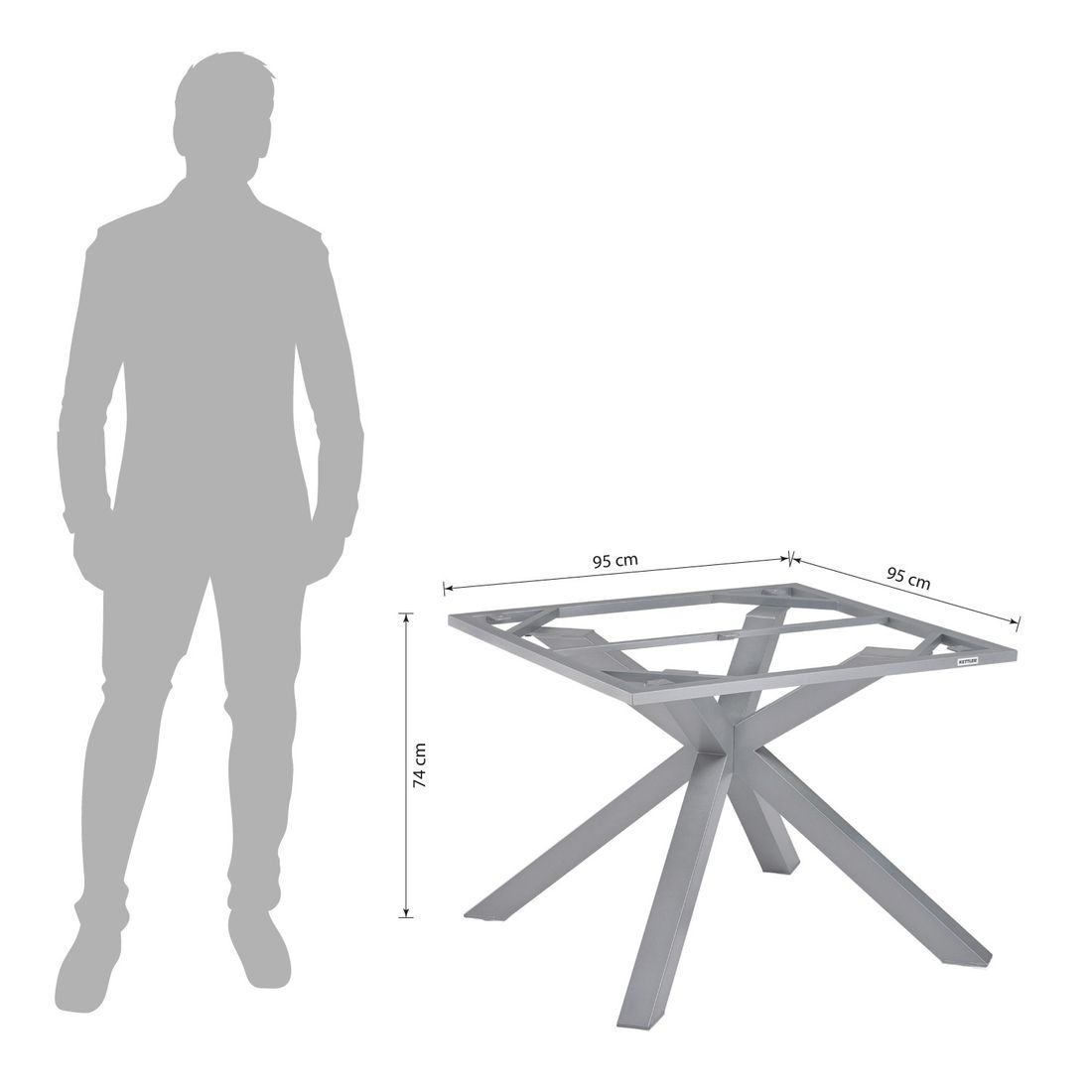 Kettler Cubic Gartentisch-Gestell Aluminium