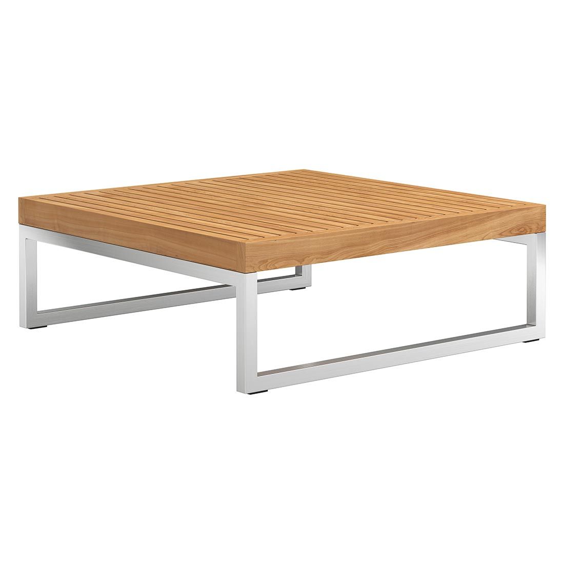OUTLIV. Hawaii Loungetische 2er Set Edelstahl/Teak