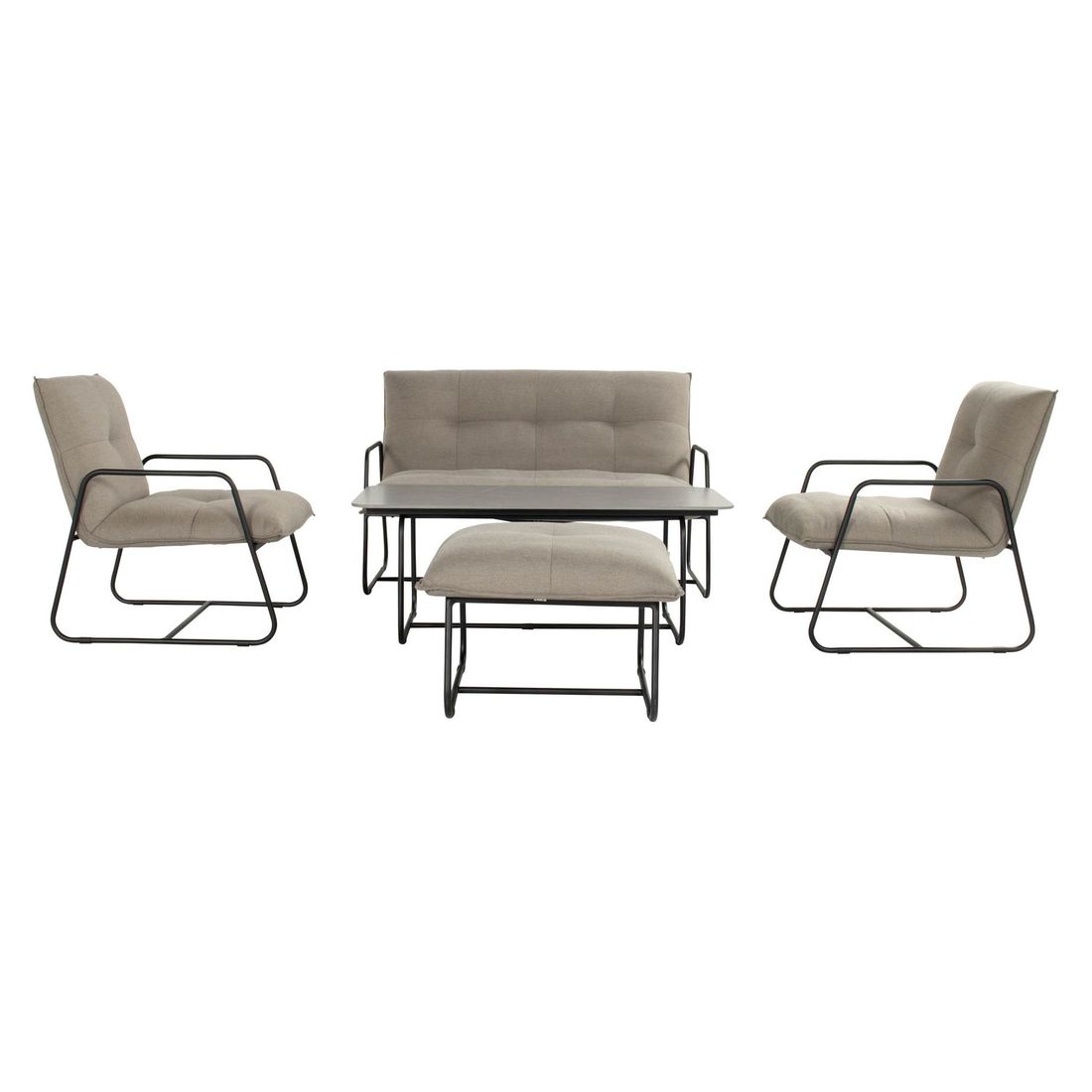 Schöner Wohnen Fontein Loungetisch 120x60cm Aluminium/Keramik