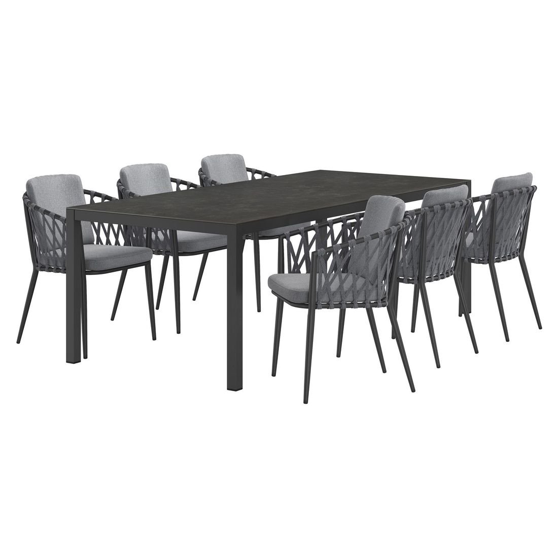 OUTLIV. Cairns Gartenmöbel-Set L (6 Plätze) Tisch 220x100cm
