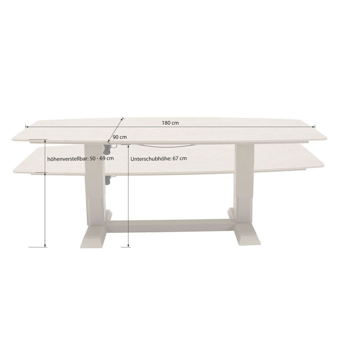 LC Garden Terano Low Dining Dininglounge Tisch 180x90cm Aluminium/Rope/Olefin