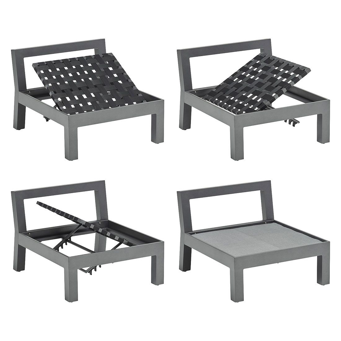 Kettler Comfort Loungesessel Aluminium/Agora