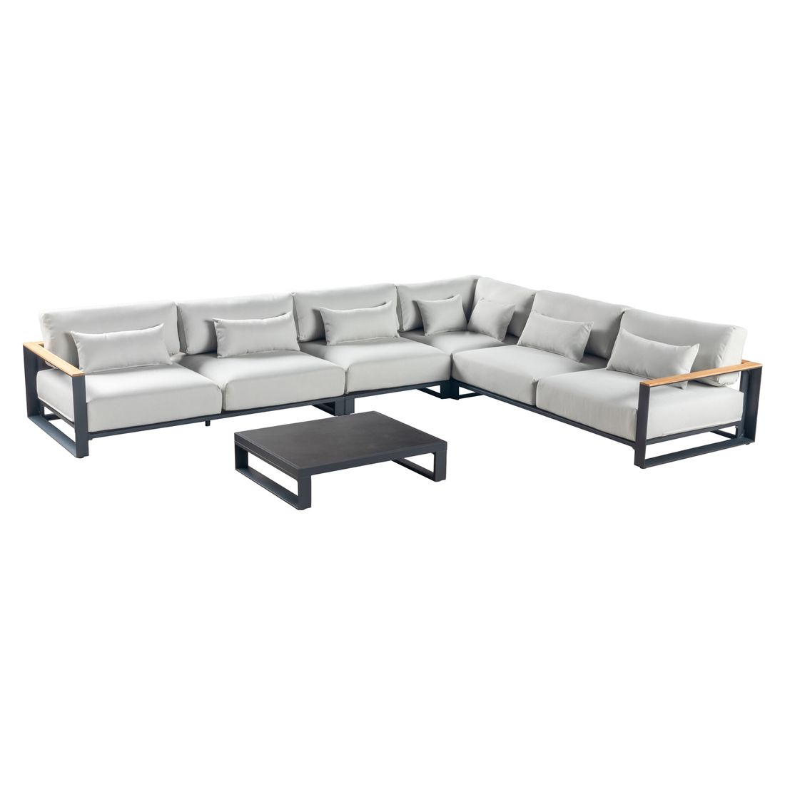 OUTLIV. Ravino Ecklounge inkl. Loungetisch Aluminium/Olefin
