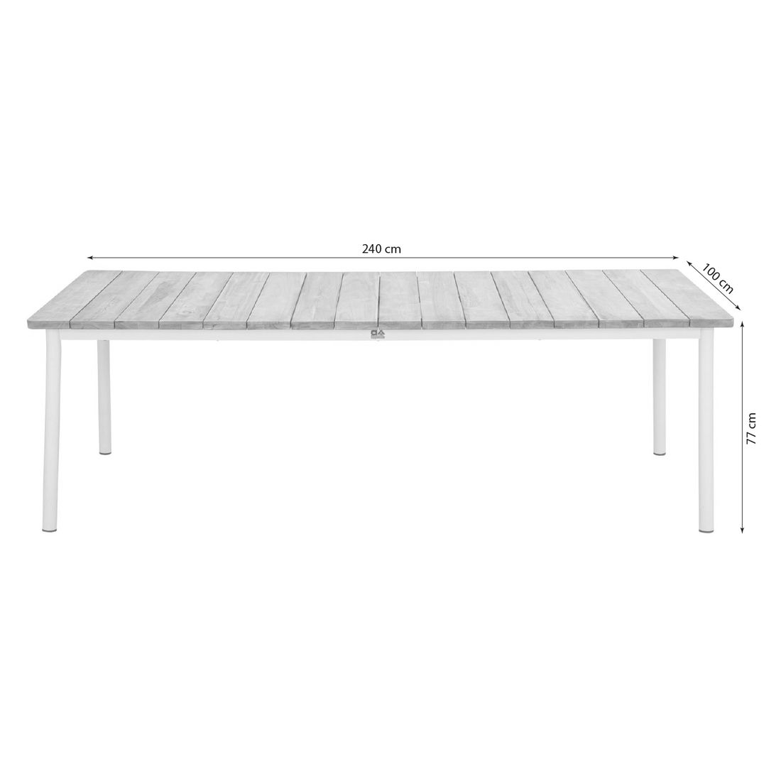 Apple Bee Milou Gartentisch 240x100cm Aluminium/Teak