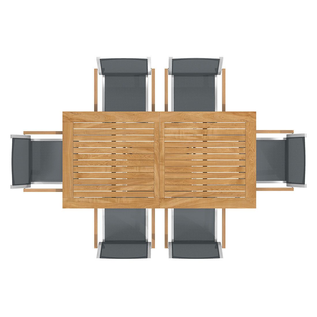 Stern Cardiff Gartenmöbel-Set L (6 Plätze) mit OUTLIV. Tisch 180/240x90cm
