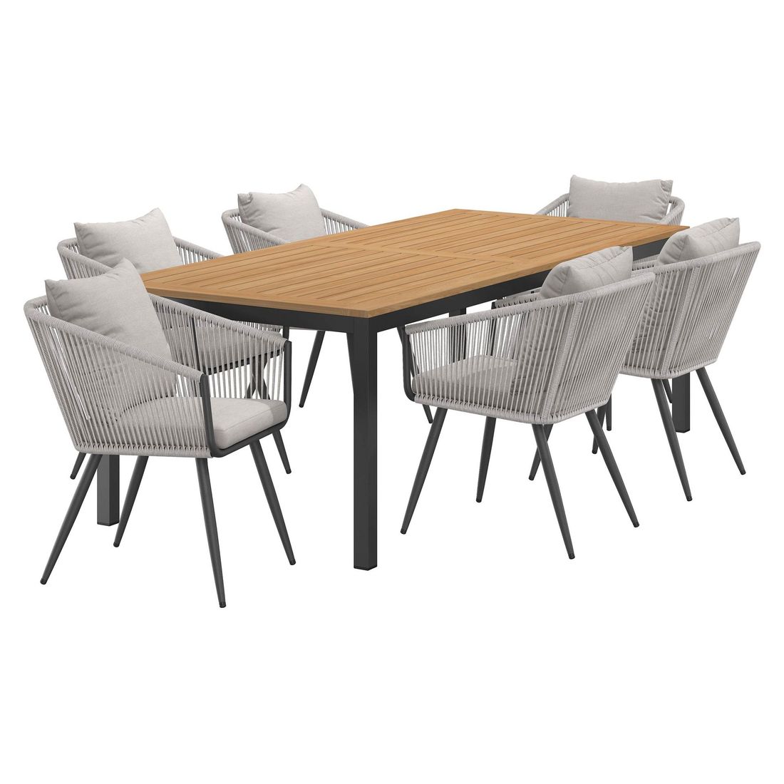 OUTLIV. Alex Gartenmöbel-Set L (6 Plätze) Tisch 220x100cm
