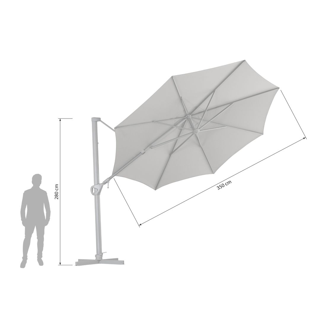 OUTLIV. Saint Tropez Ampelschirm Ø350cm